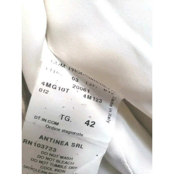 Armani Collezioni Blazer Women's 6 Tan Lined 3 Button Flax Blend Made In Italy - Picture 9 of 11